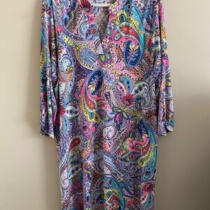 Colorful Paisley Print Dress